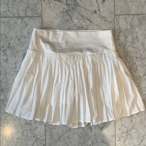 White Pleated Skirt